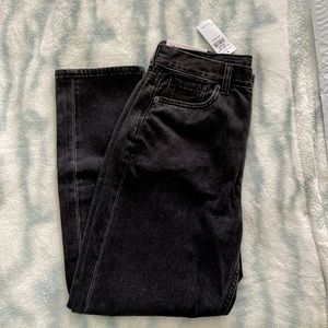 american eagle black mom jeans